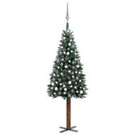 Detailed information about the product Slim Pre-lit Christmas Tree with Ball Set Green 210 cm