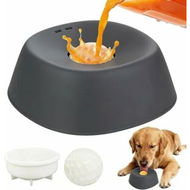Detailed information about the product Slow Feeder Dog Bowls for Liquid Treat, Anti-Slip Bone Broth Dog Lick Bowl 3/4 Cup Pup Lick Toy for Large Medium Small Breeds Dietary Supplement(Black)