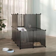 Detailed information about the product Small Animal Cage Black 142x74x93 cm PP and Steel