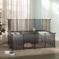 Detailed information about the product Small Animal Cage Black 143x107x93 cm PP and Steel