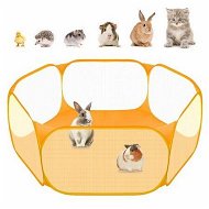 Detailed information about the product Small Animals C&C Cage Tent,Breathable & Transparent Pet Playpen Pop Open Outdoor/Indoor Exercise Fence,Portable Yard Fence for Guinea Pig,Rabbits,Hamster,Chinchillas and Hedgehogs (Orange)