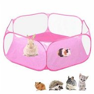 Detailed information about the product Small Animals C&C Cage Tent,Breathable & Transparent Pet Playpen Pop Open Outdoor/Indoor Exercise Fence,Portable Yard Fence for Guinea Pig,Rabbits,Hamster,Chinchillas and Hedgehogs (Pink)
