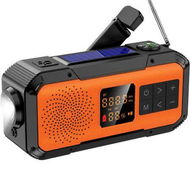 Detailed information about the product Small Emergency Radio Waterproof Bluetooth Speaker Portable Digital AM FM Radio With Flashlight Solar And Battery Powered Crank Radio