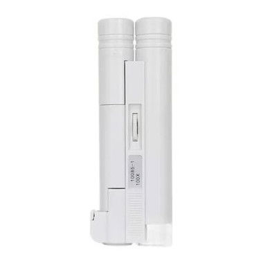 Small Magnifying Glass, 100X Pocket Microscope Portable Jewelers Loupe Magnifier LED Lighted Loupe for Observing Coin, Plant, Rock