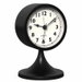 Small Retro Table Clock Battery Operated, Slient Metal Desk Clock with Light for Living Room Bedroom Decor Black. Available at Crazy Sales for $19.95