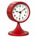 Small Retro Table Clock Battery Operated, Slient Metal Desk Clock with Light for Living Room Bedroom Decor Red. Available at Crazy Sales for $19.95