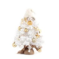 Detailed information about the product Small Tabletop Christmas Tree Lighted,Gnome Artificial Small Desktop Xmas Tree with Ball String Lights and Ornaments