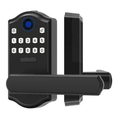 Smart Fingerprint Door Lock Home Bedroom Wooden Door Handle Electronic Password Fingerprint Key Unlock Keyless Door Knob Quick Installation