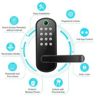 Detailed information about the product Smart Lock with Keyless Entry: Fingerprint, Keypad, Biometric and Digital Access for Your Front Door (Black)