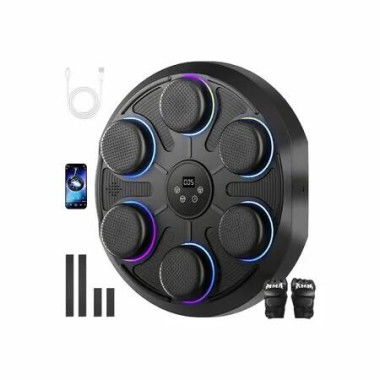 Smart Music Boxing Machine,Wall-Mounted Bluetooth Boxing Machine,9 Speed Rhythm Mode Adjustment,Electronic Boxing Machine Wall Mounted