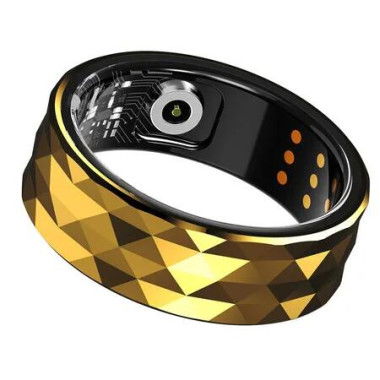 Smart Ring, Activity & Fitness Tracker Ring for Women/Men, Fitness Tracking Smart Ring with Calories and Sleep Monitoring, IP68 Waterproof (Gold, 11#)