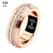 Smart Ring Fitness Tracker for Women Pedometer Rate Monitor Sleep Tracker Calories Step Counter Compatible with iOS Android Phones, Golden (#20). Available at Crazy Sales for $59.95