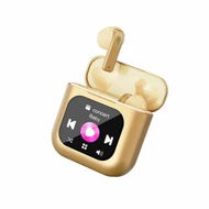 Detailed information about the product Smart Touch Screen Bluetooth Earphone APP Message Reminder Dialing Video Switching Incoming Call Answering with LED Display(Gold)