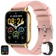 Detailed information about the product Smart Watch Bluetooth for Android iOS Waterproof for Sport Tracker for Men Women-Pink