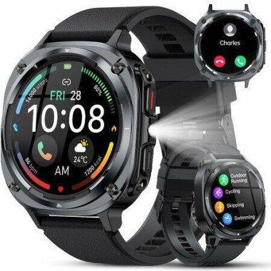 Smart Watch for Men Answer/Make Calls,1.39In HD Fitness Tracker with Sleep Monitor Pedometer,114+ Sports Mode Activity Trackers,IP68 Waterproof