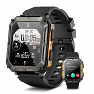 Detailed information about the product Smart Watch for Men Bluetooth Call,IP68 Waterproof Outdoor Tactical Rugged Smartwatch,1.83In HD Fitness Tracker Watch with Heart Rate Sleep Monitor for iOS Android Phone (Orange)