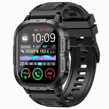 Smart Watch for Men Fitness Tracker Make/Answer Call Running Waterproof Smartwatch Android Phones iPhone Samsung Compatible Rate Monitor(Black)