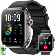 Detailed information about the product Smart Watch for Men Women,1000mAh Battery 100-Day Standby Time,1.85In HD Screen,110+ Sport Modes,IP68 Waterproof,Fitness Watch for Android/iOS (Black)