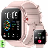 Detailed information about the product Smart Watch for Men Women,1000mAh Battery 100-Day Standby Time,1.85In HD Screen,110+ Sport Modes,IP68 Waterproof,Fitness Watch for Android/iOS (Pink)