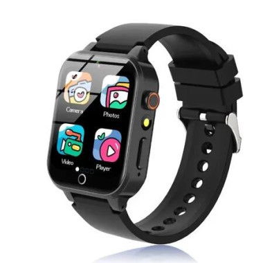 Smart Watch Kids Puzzle Games 26 Touch Screen Camera Alarm Clock Birthday Gift 3+ Boys Black