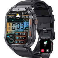 Detailed information about the product Smartwatch 100M Waterproof Rugged Military Smartwatch With Bluetooth Call (Answer/Dial Calls) 2-inch Ultra Large HD Display 70 Days Extra Long Battery Life 100+ Sports Modes Fitness Tracker (Black)