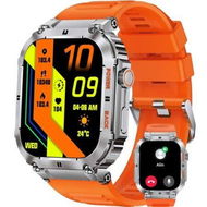 Detailed information about the product Smartwatch 100M Waterproof Rugged Military Smartwatch With Bluetooth Call (Answer/Dial Calls) 2-inch Ultra Large HD Display 70 Days Extra Long Battery Life 100+ Sports Modes Fitness Tracker (Orange)