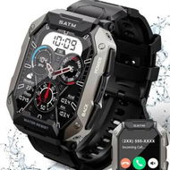 Detailed information about the product Smart Watches for Men IP68 Waterproof for Swimming, with Answer/Make Calls, Outdoor Tactical Smart Fitness Watch for Android