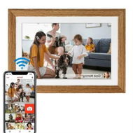 Detailed information about the product Smart WiFi 10.1-Inch Digital Photo Frame 1280x800 IPS LCD Touchscreen Auto-Rotate Portrait Landscape 16GB Memory Instantly Share Moments via Frameo App (Wooden)