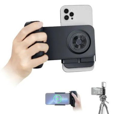 SmartPhone Camera Grip Rotation Clamp for Video Photo Shooting with 90 Degree Rotatation 1/4 Copper Nut Expansion Design for Vlog,Video Chat,Black