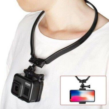 Smartphone Neck Mount For GoPro AKASO Action Camera And Cell Phone Video Recording Accessories