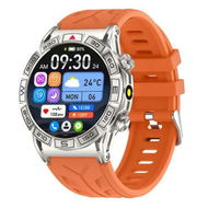 Detailed information about the product Smartwatch 1.43 HD Screen with Built in Flashlight Bluetooth Call Reminder, Multifunctional Waterproofs Smartwatch Christmas Gifts (Orange)