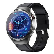 Detailed information about the product Smartwatch 1.55 Inch Screen with SOS Call Fall Detection and ECG Body Monitoring Sports Activity Tracker Black leather strap