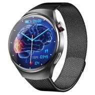 Detailed information about the product Smartwatch 1.55 Inch Screen with SOS Call Fall Detection and ECG Body Monitoring Sports Activity Tracker Black Milanese strap