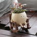 Smily Face Planter Pot Cute Resin Flower Head Planters Unique Sit Rocking Chair Succulent Pots Gift Idea for Christmas with Drainage Hole. Available at Crazy Sales for $19.99