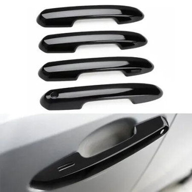 Snap on Door Handle Cover Compatible for 2019 to 2024 2025 Toyota Rav4 Accessories for Highlander 2020-2024 2025 Black Handle Protectors Glossy Black