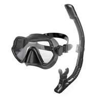 Detailed information about the product Snorkel Mask Set 180 Degree Anti Fog, Snorkel Set Scuba Diving mask with Soft Silicone Anti-Leak Comfortable Snorkel Set (Black)