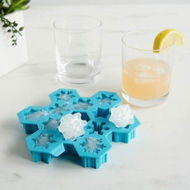 Detailed information about the product Snowflake SIlicone Ice Cube Tray Novelty Ice Mold Large Ice Cube Mold Makes 12 Ice Cubes Snow Ice Tray Blue