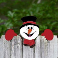 Detailed information about the product Snowman Garden Yard Art Xmas Home Patio DIY Holiday Decor Outdoor Cute Garden Fence Sign Ornament