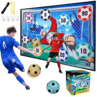 Detailed information about the product Soccer Ball Game Mat Set Soccer Ball Backyard Toss Soccer Goal Game with 2 Balls,1 Flannel Target Gift for 3+ Year Old Boy Toys Birthday Christmas