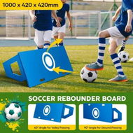 Detailed information about the product Soccer Ball Rebounder Board Kick Back Wall Sports Drills Training Aid Football Passing Shooting Practice Equipment Portable 2 Angles Rebound 100x42cm
