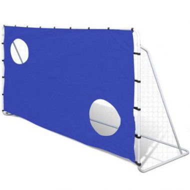 Soccer Goal With Aiming Wall Steel 240 X 92 X 150 Cm