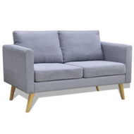 Detailed information about the product Sofa 2-Seater Fabric Light Grey