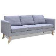 Detailed information about the product Sofa 3-Seater Fabric Light Grey