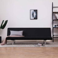 Detailed information about the product Sofa Bed Black Polyester