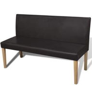 Detailed information about the product Sofa Chair Artificial Leather Bench Dark Brown