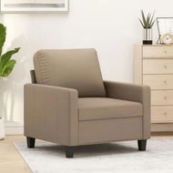 Detailed information about the product Sofa Chair Cappuccino 60 cm Faux Leather