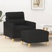 Sofa Chair with Footstool Black 60 cm Fabric. Available at Crazy Sales for $309.95