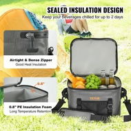 Detailed information about the product Soft Cooler Bag 16 Cans Soft Sided Cooler Bag Leakproof with Zipper Waterproof Soft Cooler Insulated Bag Lightweight & Portable Collapsible Cooler