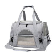 Detailed information about the product Soft Pet Carriers Portable Breathable Foldable Bag Cat Dog Carrier Bags Outgoing Travel Pets Handbag With Locking Safety Zippers Col Grey