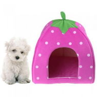 Detailed information about the product Soft Strawberry Pet Warm Cushion Basket Fuchsia